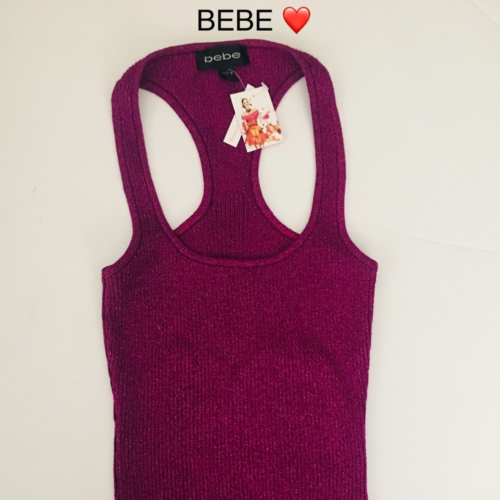 💯BEBE Stretch Sleveless Ladies Top